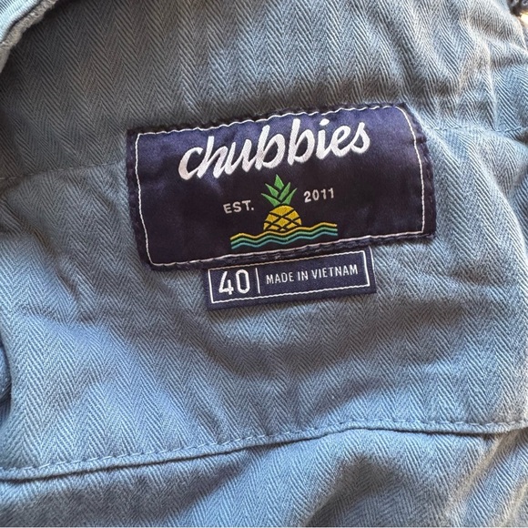 Chubbies Men’s Cobblestone Blue Casual Chino Shorts - Sz 40 with 5.5” inseam - Picture 6 of 8